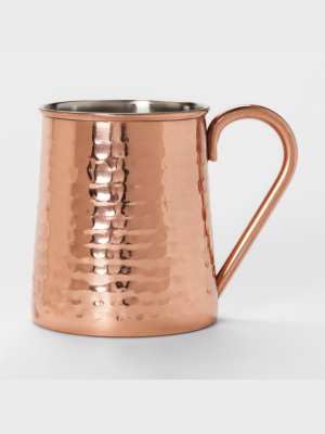27oz Stainless Steel Hammered Mug Copper - Threshold™