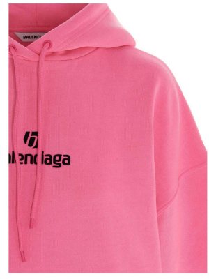 Balenciaga Logo Embroidered Hoodie