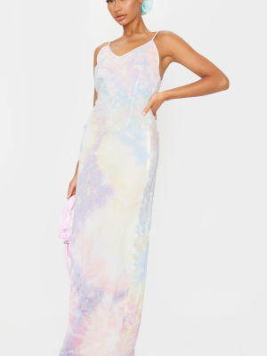 Multi Tie Die Maxi Beach Dress