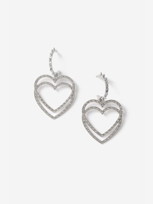 **spike N Heart Drop Earrings