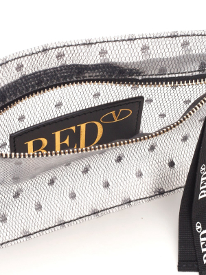 Redvalentino Sheer Polka-dot Print Clutch Bag