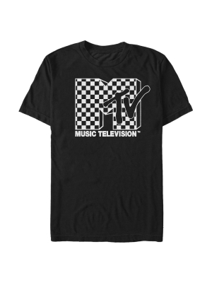 Men's Mtv And Checker Logo T-shirt