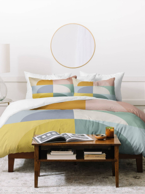 Colour Poems Contemporary Color Block Duvet Set - Deny Designs