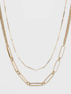 Two Row Layered Necklace - A New Day™ Gold