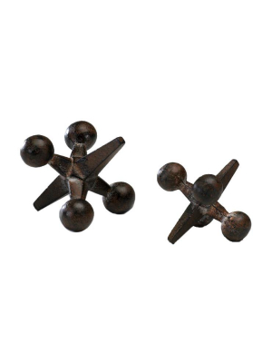 Antiqued Rust Jack Sculpture In Various Sizes