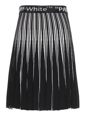 Off-white Logo Band Pleated Skirt