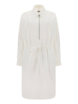 Mm6 Maison Margiela Zip-up Shirt Dress