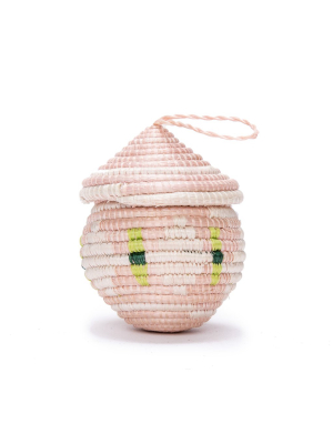 Blu Home Blush Easter Egg Shaped Ornament