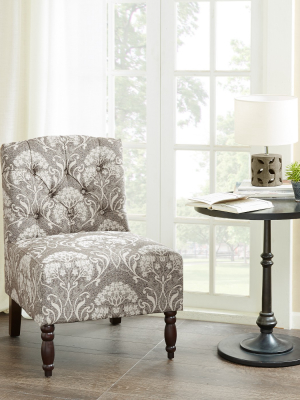 Alyssa Tufted Armless Chair - Taupe