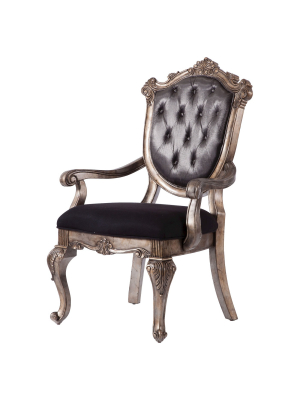 Chantelle Arm Dining Chair Antique Platinum - Acme Furniture