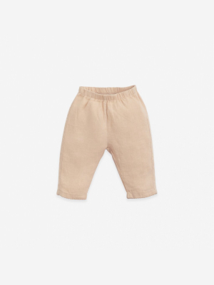 Linen Trousers W/ Scalloped Hem | Play Up