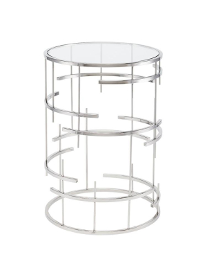 Nuevo Tiffany Side Table - Silver