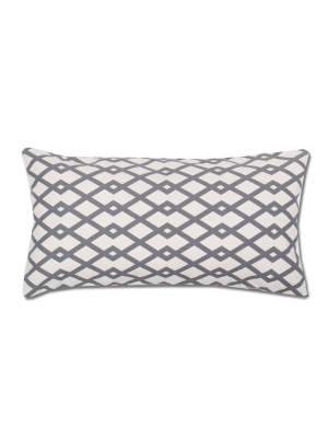 Grey Geometric Throw Pillow