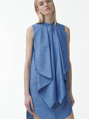 Organic Cotton Ruffled Denim Dress