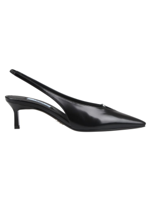 Prada Slingback Pointed Toe Pumps