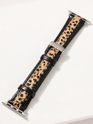 Animal Print Calf Hair Leather Iwatch Band