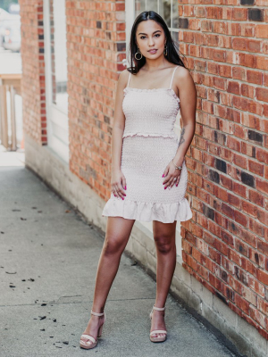 Blush Smocked Mini Dress