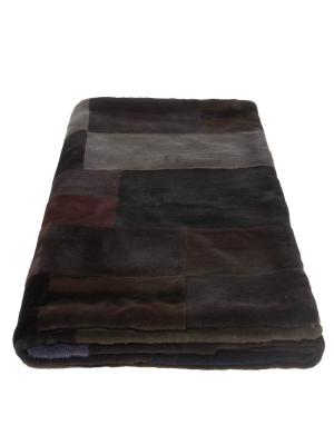 Plucked Multicolored Mink Throw