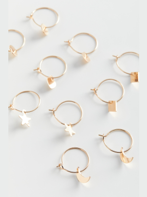 Essential Mini Charm Hoop Earring Set