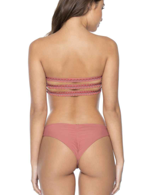 Pilyq Lotus Basic Ruched Teeny Bikini Bottom