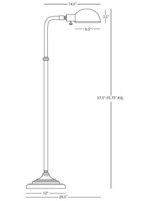 Kinetic Adjustable Pharmacy Task Floor Lamp In Various Finishes