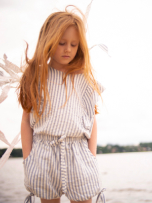 Kids On The Moon Ruffle Top - Saint Tropez