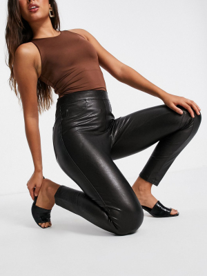 Spanx Faux Leather Skinny Pants In Black