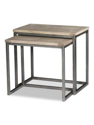 Overall Nesting Side Tables  Set Of 2