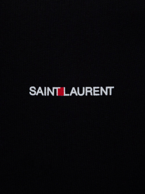 Saint Laurent Logo Printed Hoodie