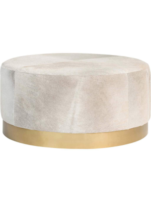 Jordan Ottoman, Frosted Hide