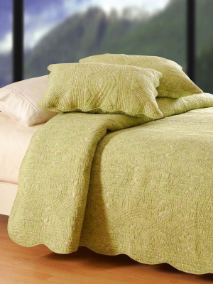 C&f Home Windsor Celery Twin Quilt