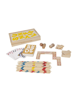 Toy . Wooden 4 In 1 Game - Travel