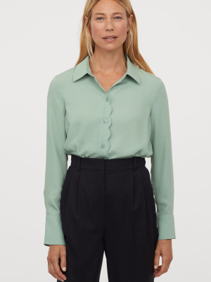 Scalloped-edge Blouse