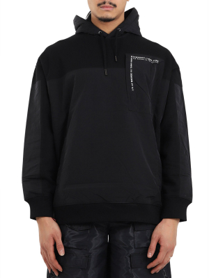 Givenchy Panelled Logo Drawstring Hoodie