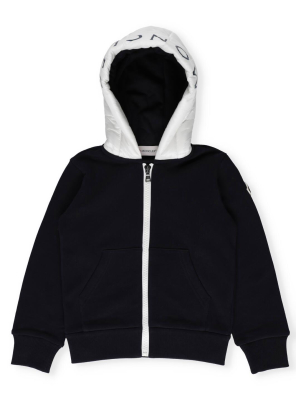 Moncler Enfant Contrast Hood Zipped Jacket