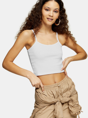 White Scallop Camisole Top