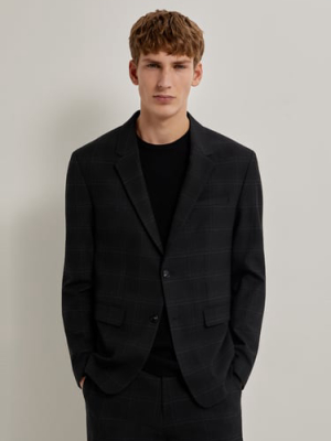 Plaid Textured Suit Jacket