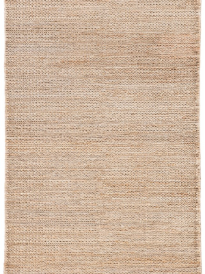 Poncy Natural Solid Tan Area Rug