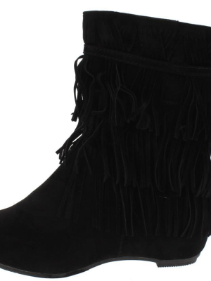 Kare5 Black Multi Layer Fringe Overlay Boot