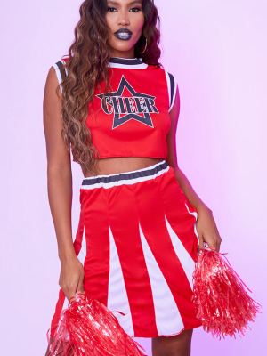 Cheerleader Halloween Fancy Dress Outfit