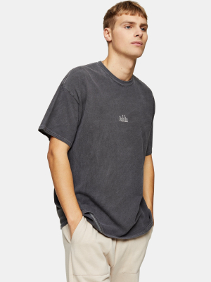 Gray Dublin Embroidered T-shirt