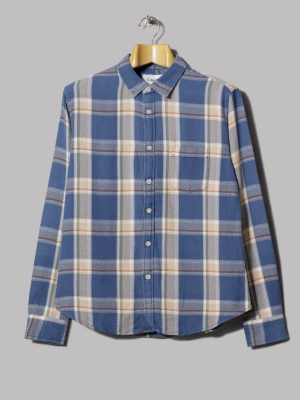 Corridor Acid Plaid Shirt (vintage Indigo)