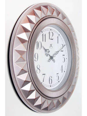 17.75" Elegance Round Wall Clock Gray - Infinity Instruments