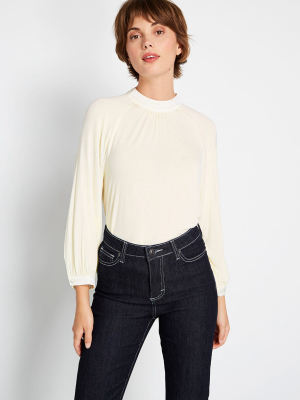 Honestly Earnest Mock Neck Top