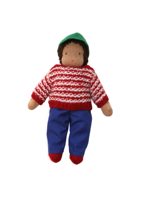 Waldorf Doll  · Brown Striped Sweater Boy