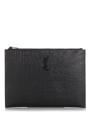 Saint Laurent Embossed Tablet Holder