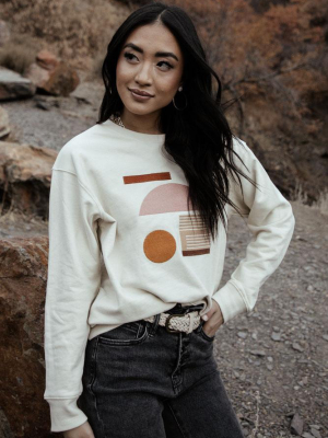 Embroidered Geometric Sweatshirt