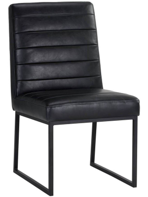 Spyros Dining Chair, Coal Black, Set Of 2