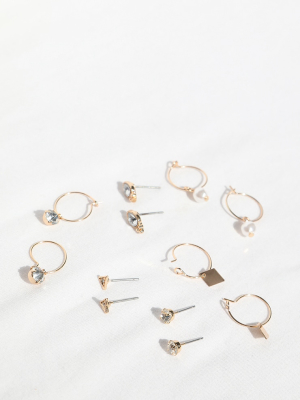 Gold Assorted Multi Pack Hoop And Stud Earrings