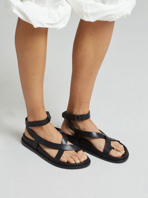 Porte & Paire X Tfs Cross Sandal - Black